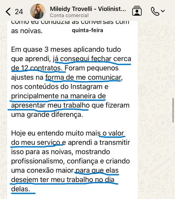Depoimento de Mileidy Trovelli — 12 contratos fechados em 3 meses aplicando o Método AMN