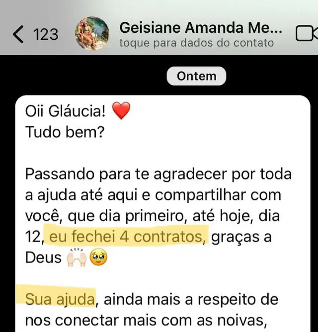 Depoimento — Geisiane Amanda